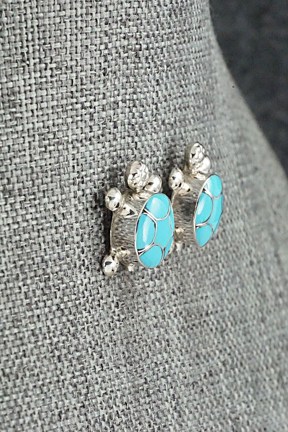 Turquoise & Sterling Silver Earrings - Amielda Peynetsa