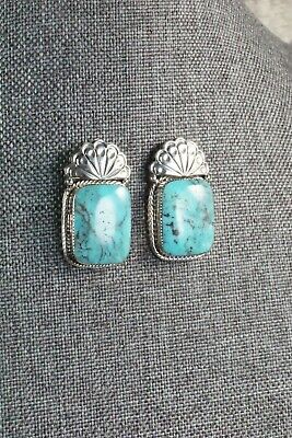 Turquoise & Sterling Silver Earrings - Sheena Jack