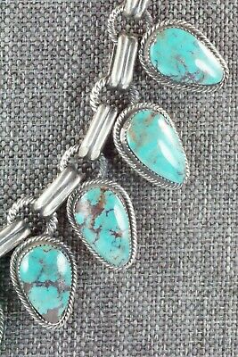 Turquoise & Sterling Silver Necklace and Earrings - Bobby Platero