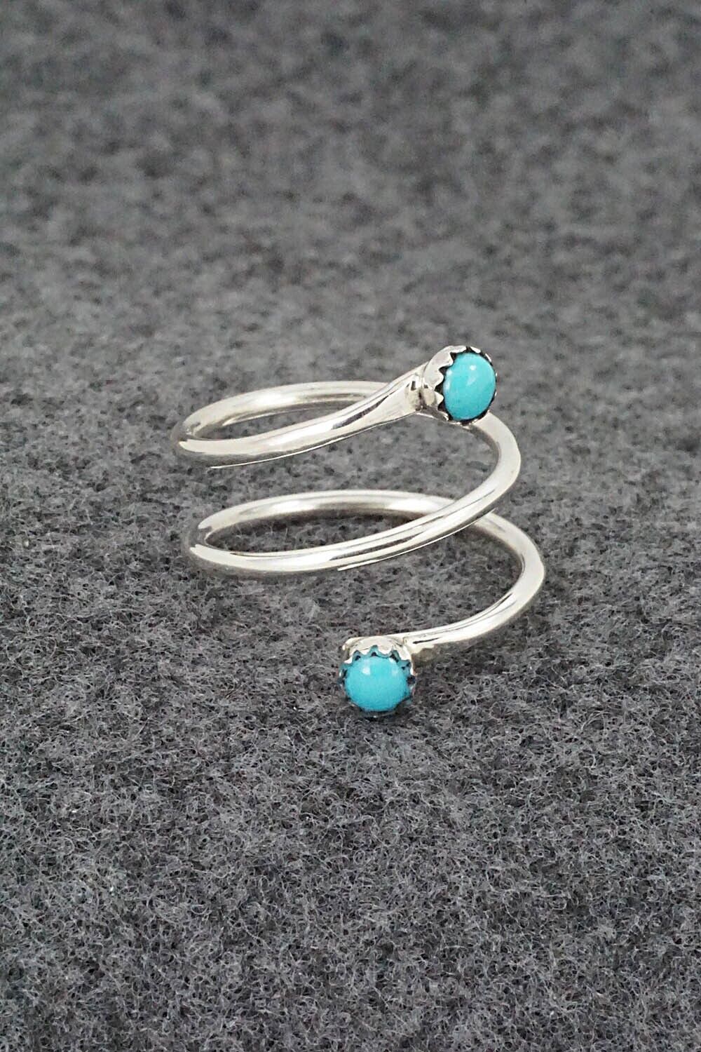 Turquoise & Sterling Silver Ring - Yolanda Skeets - Size 7.75
