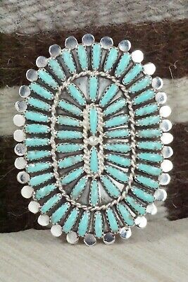 Turquoise & Sterling Silver Ring - Lavell Byjoe - Size 7.5