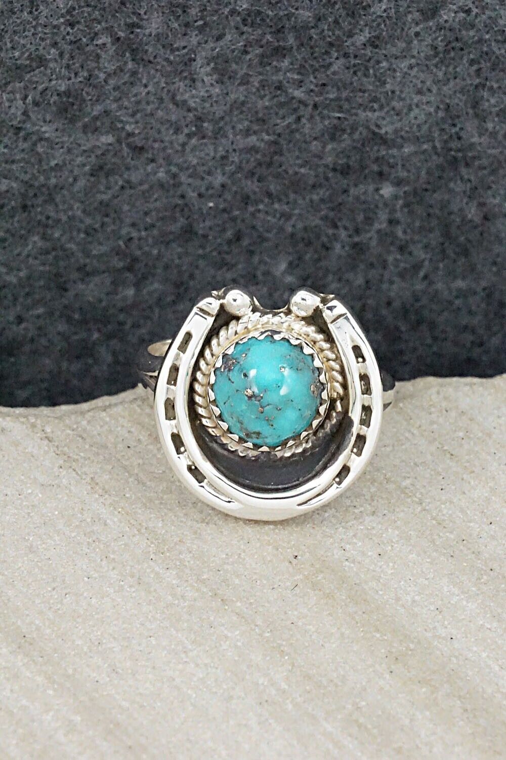 Turquoise & Sterling Silver Ring - Alice Rose Saunders - Size 7