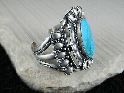 Navajo Turquoise & Sterling Silver Bracelet - Raymond Delgarito - High Lonesome Trading