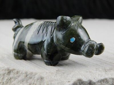 Hog Zuni Fetish Carving - Louise Ponchuella - High Lonesome Trading