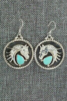 Turquoise & Sterling Silver Earrings - Genevieve Francisco