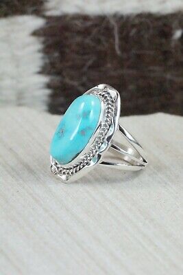 Turquoise & Sterling Silver Ring - Samuel Yellowhair - 8.5