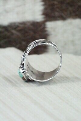 Turquoise & Sterling Silver Ring - Derrick Gordon - Size 9.75