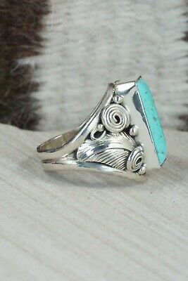 Turquoise & Sterling Silver Ring - Davey Morgan - Size 9