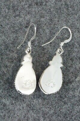 Turquoise, Spiny Oyster & Sterling Silver Earrings - Gary Shorty
