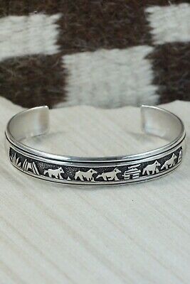 Navajo Sterling Silver Storyteller Bracelet - Richard Singer