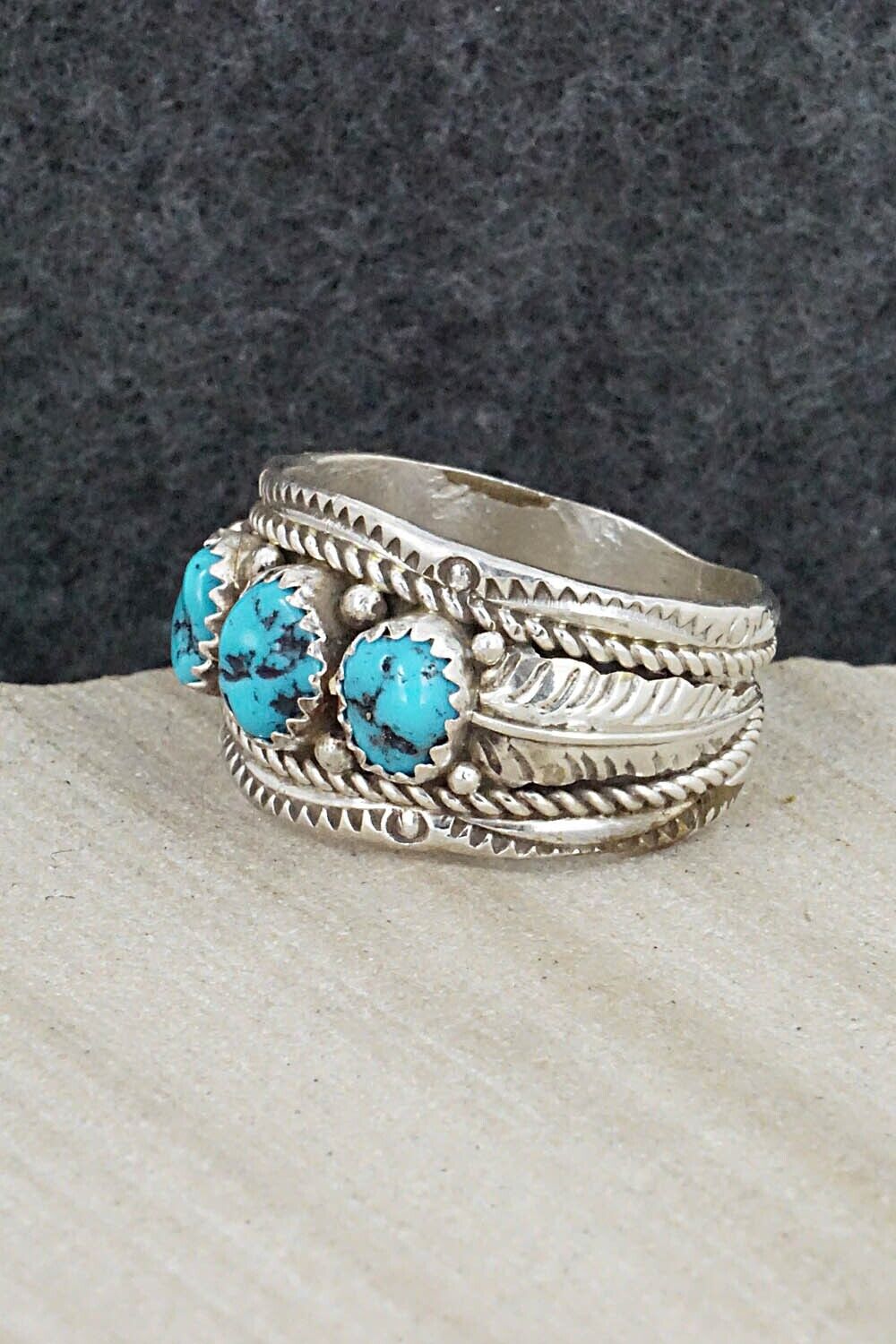 Turquoise and Sterling Silver Ring - Betty Begay - Size 11.5