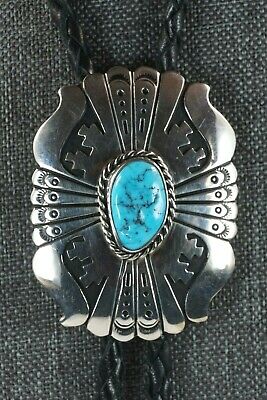 Navajo Turquoise & Sterling Silver Bolo Tie - Richard Singer
