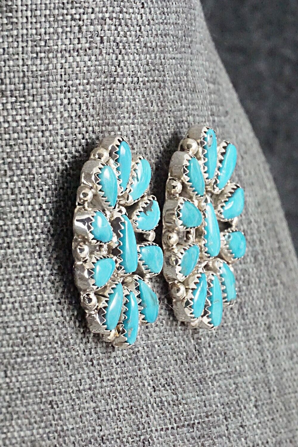 Turquoise & Sterling Silver Earrings - Alicia Wilson