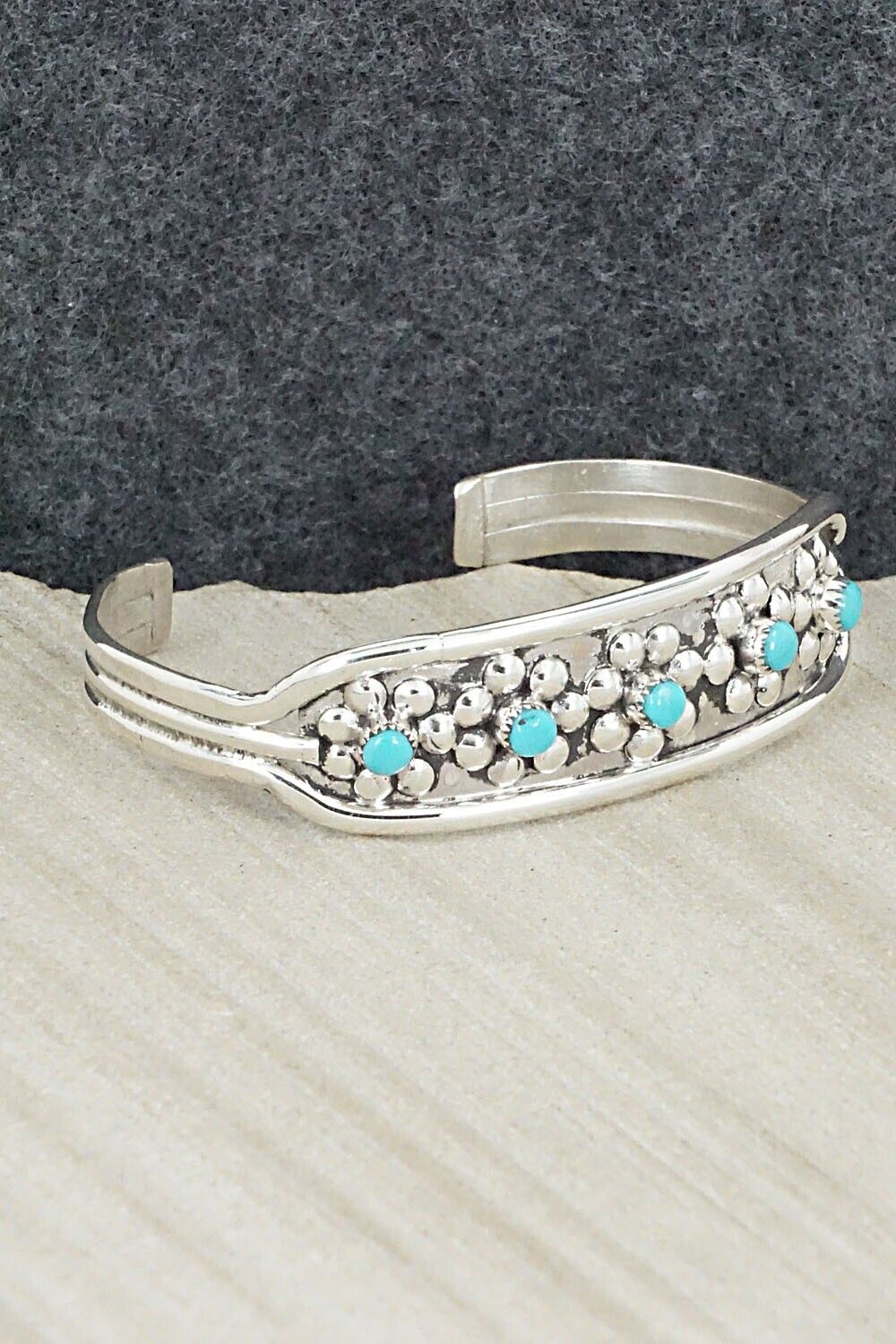 Turquoise & Sterling Silver Bracelet - Ronald Yatsattie