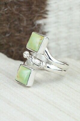 Turquoise & Sterling Silver Ring - Bobby Platero - Size 7.5