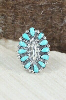 Turquoise & Sterling Silver Ring - Mary Chavez - Size 7.75