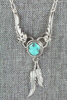 Turquoise & Sterling Silver Necklace - Lee Shorty