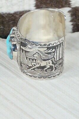 Navajo Turquoise and Sterling Silver Bracelet - Annie Lee