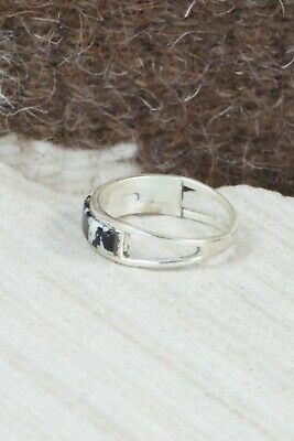 White Buffalo & Sterling Silver Ring - Gloria Waseta - Size 6.25