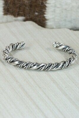 Navajo Sterling Silver Bracelet - Elaine Tahe