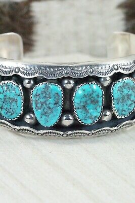 Navajo Turquoise & Sterling Silver Bracelet - Wilbert Muskett Sr.