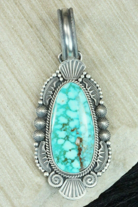Turquoise & Sterling Silver Pendant - Michael Calladitto