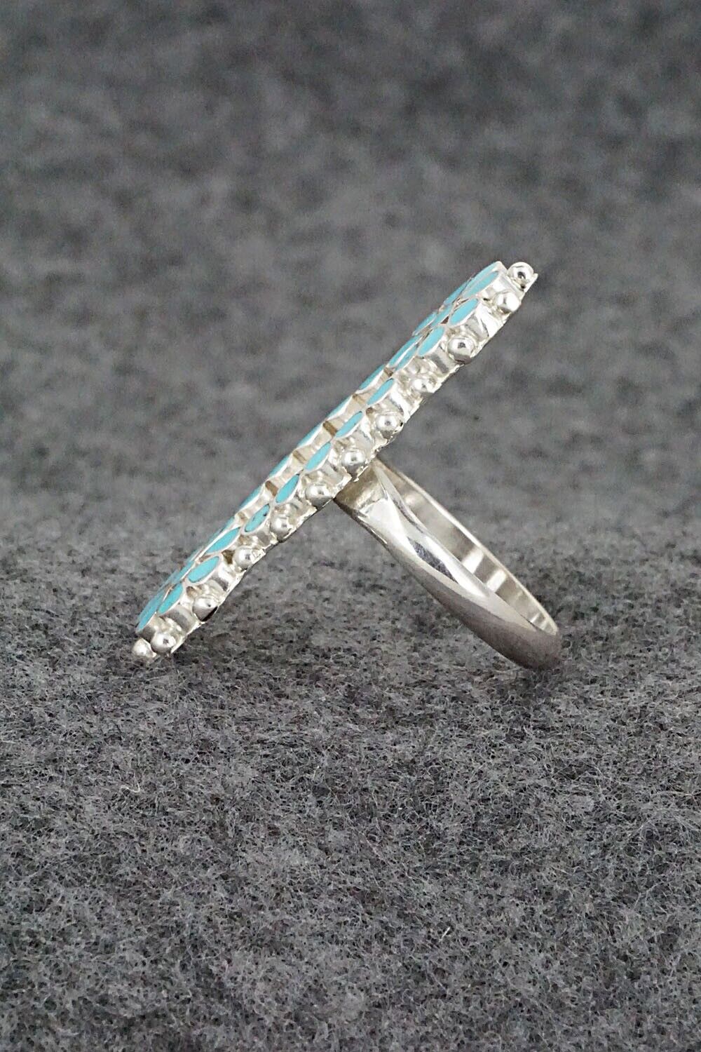Turquoise & Sterling Silver Ring - Michelle Peina - Size 7