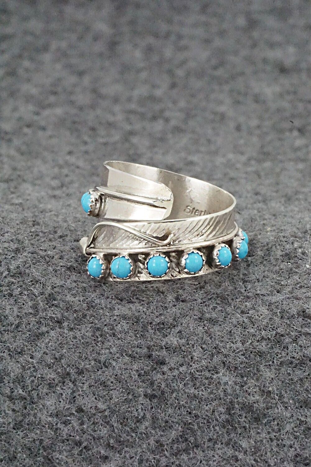 Turquoise & Sterling Silver Ring - Aaron Davis - Size 7.5
