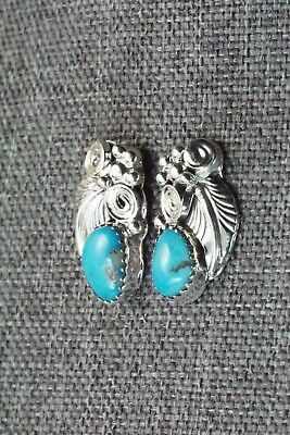 Turquoise & Sterling Silver Earrings - Etta Larry