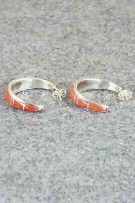 Coral & Sterling Silver Earrings - K Peina