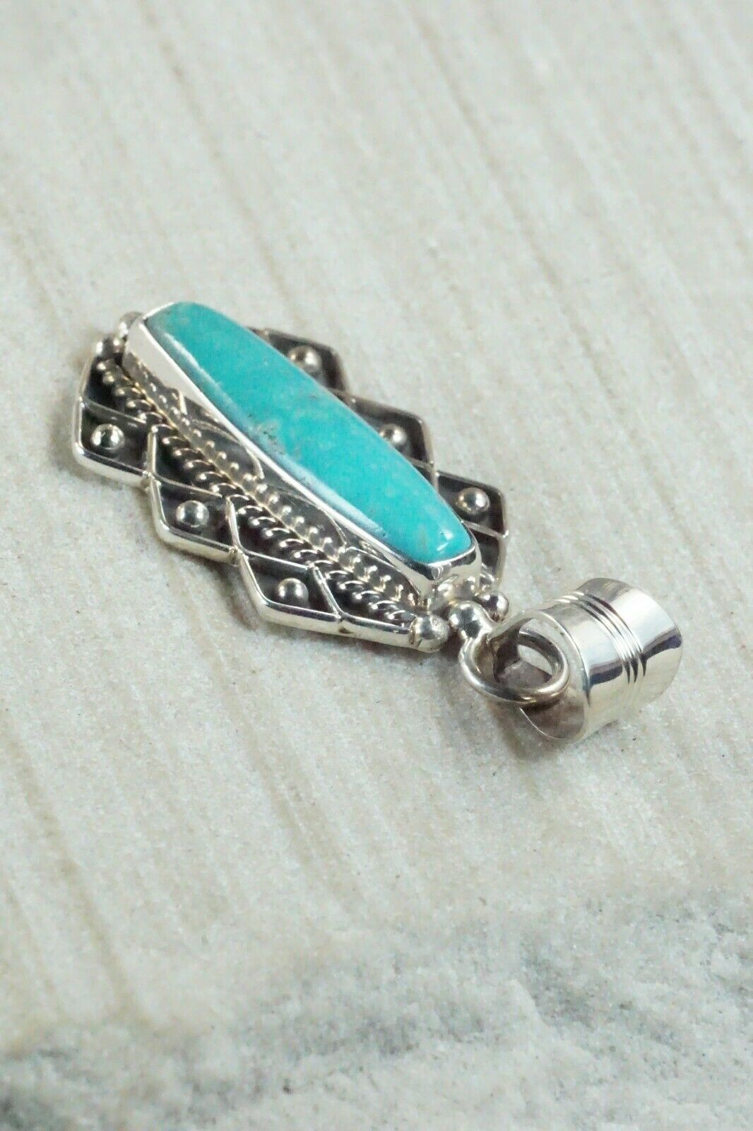 Turquoise & Sterling Silver Pendant - Navajo