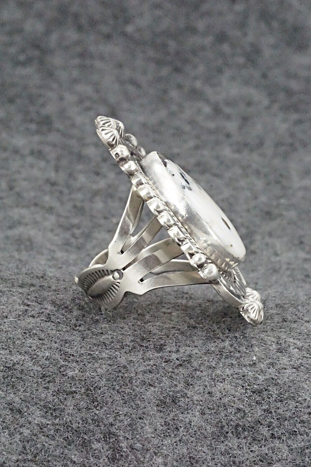 White Buffalo & Sterling Silver Ring - Tom Lewis - Size 7