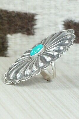 Turquoise & Sterling Silver Ring - Rita Lee - Size 8.25