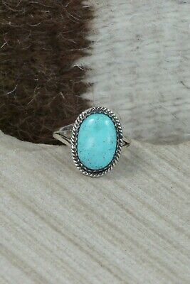 Turquoise & Sterling Silver Ring - Jamie Saunders - Size 6