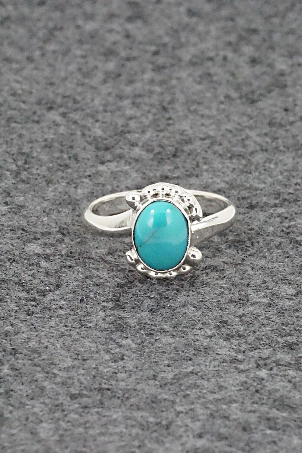 Turquoise & Sterling Silver Ring - William Begay - Size 6.75