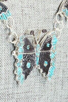 Turquoise & Sterling Silver Necklace and Earrings Set - Tamara Pinto
