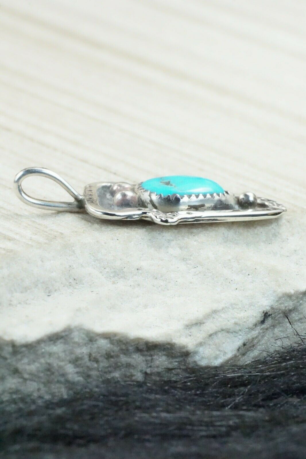 Turquoise & Sterling Silver Pendant - Priscilla Reeder