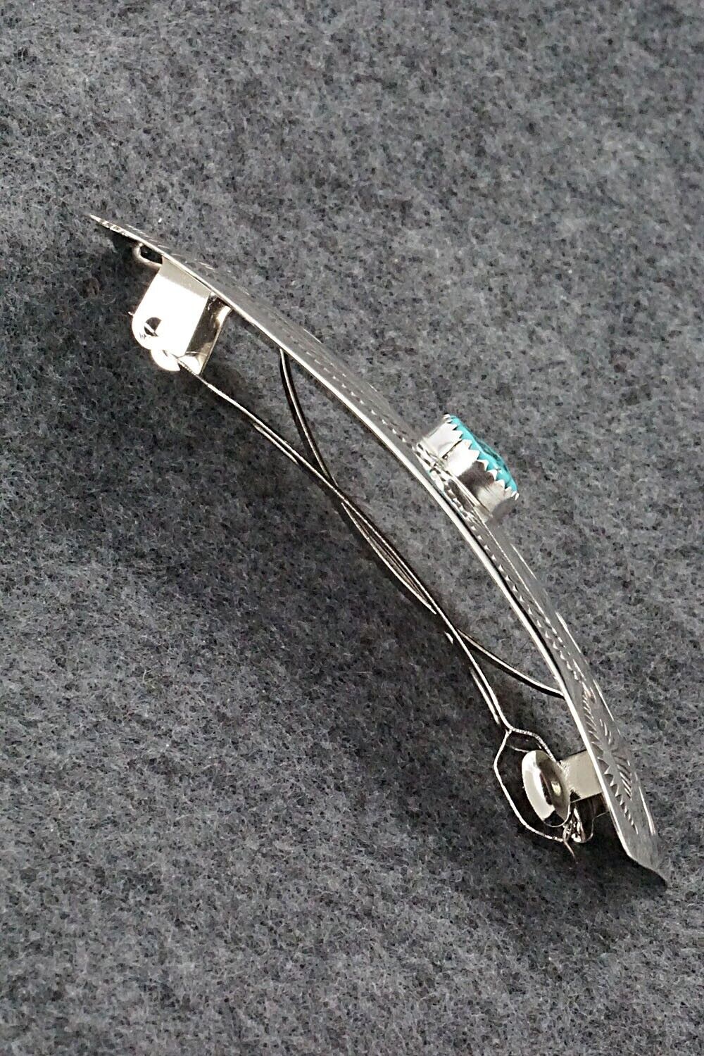 Turquoise & Sterling Silver Hair Barrette - Jolene Begay