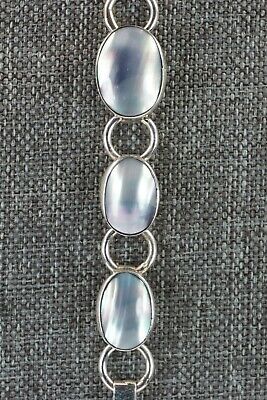 Navajo Abalone Shell and Sterling Silver Link Bracelet - Native American