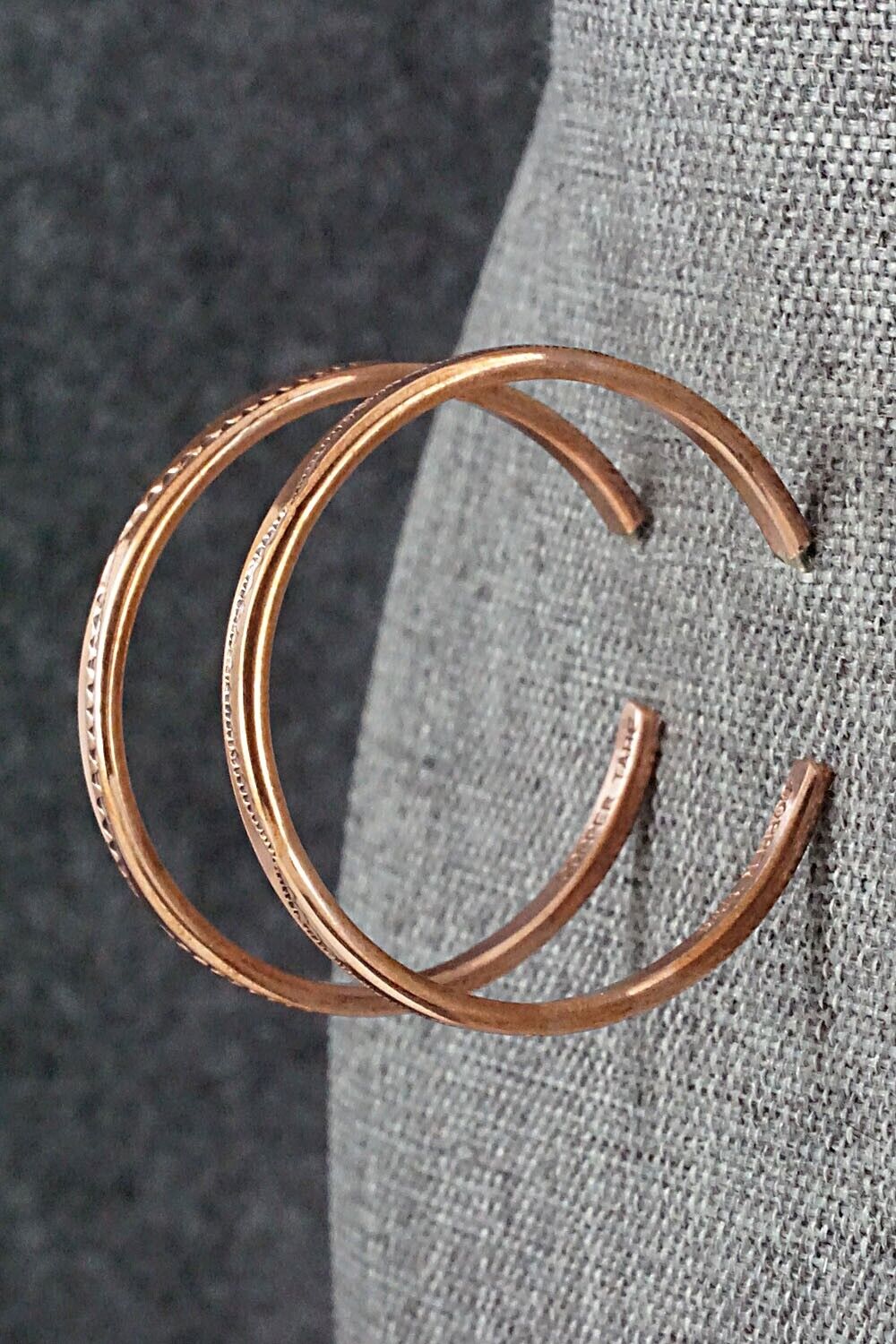 Copper Hoop Earrings - Elaine Tahe