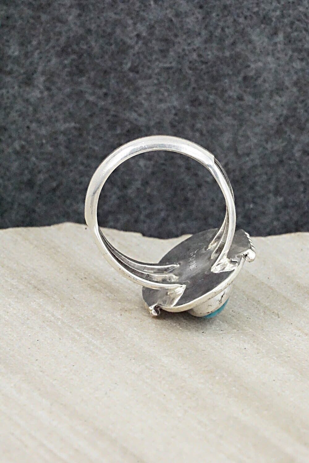Turquoise & Sterling Silver Ring - Samuel Yellowhair - Size 6