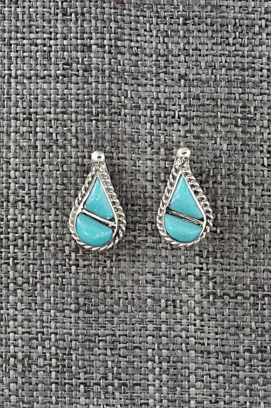 Turquoise & Sterling Silver Earrings - Gloria Tucson