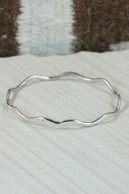 Navajo Sterling Silver Bangle - Elaine Tahe
