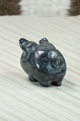 Pig Zuni Fetish Carving - Stanton Hannaweeke