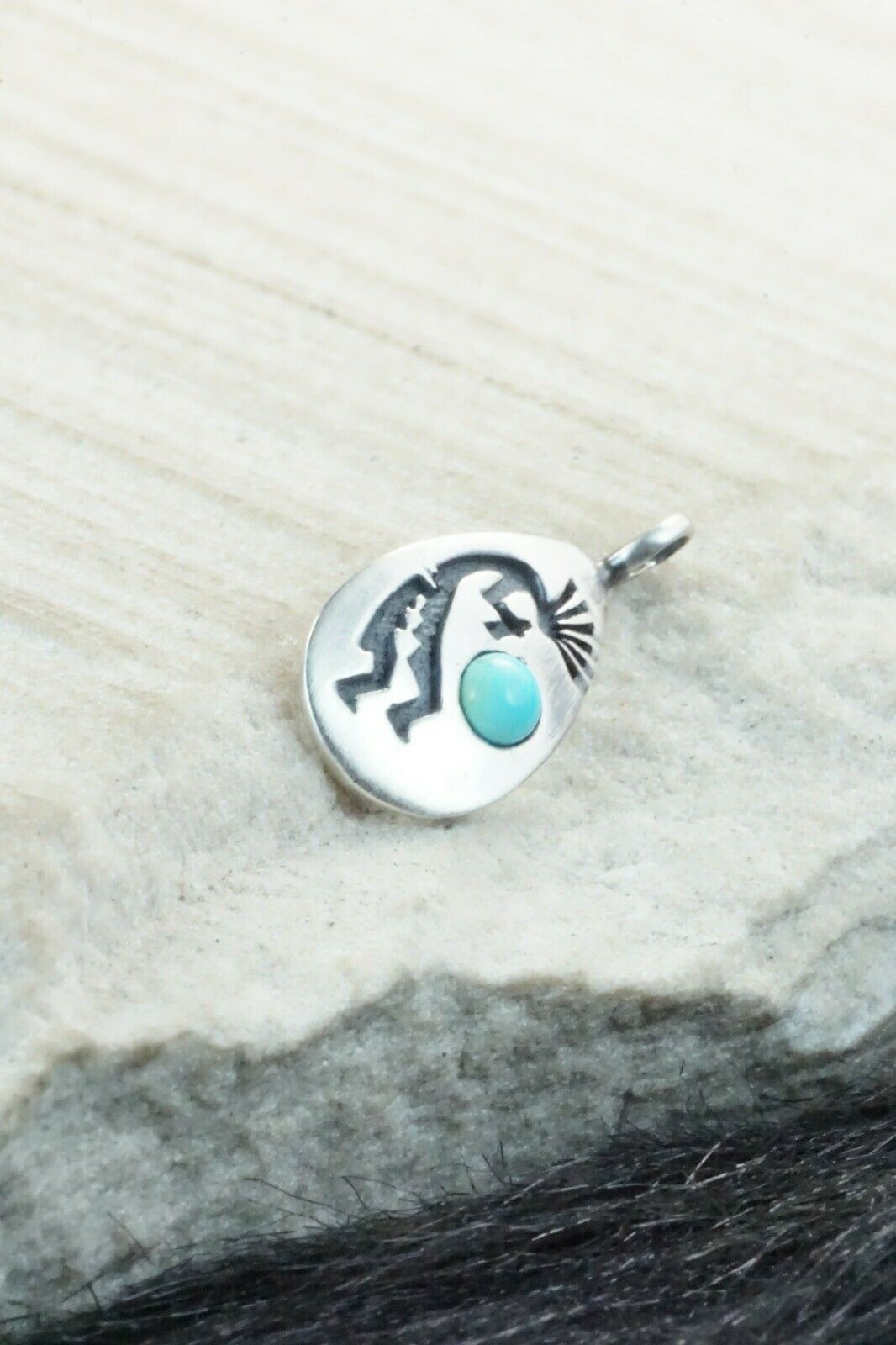 Turquoise and Sterling Silver Pendant - Genevieve Francisco