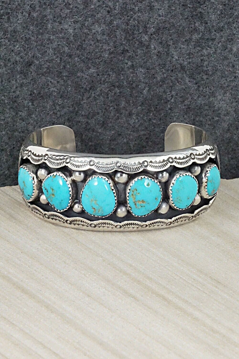 Turquoise & Sterling Silver Bracelet - Wilbert Muskett Sr.