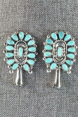 Turquoise & Sterling Silver Squash Blossom Set - Victor Begay