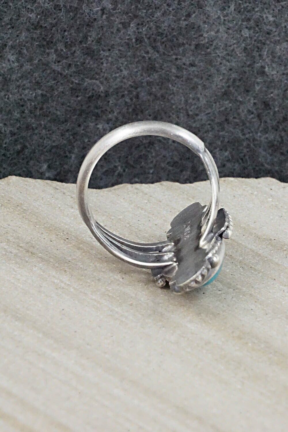 Turquoise & Sterling Silver Ring - Samuel Yellowhair - Size 6.5