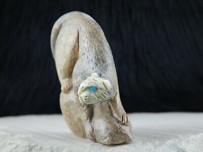Mountain Lion Zuni Fetish - Lance Cheama - Zuni Mountain Lion Carving - High Lonesome Trading