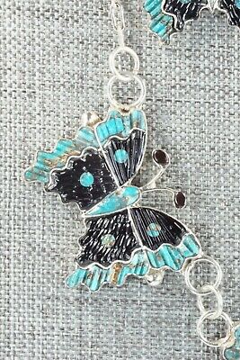 Turquoise & Sterling Silver Necklace and Earrings Set - Tamara Pinto